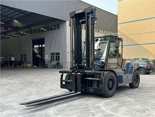 Penanganan Menjadi Mudah dengan Kemudi Roda Depan atau Belakang Forklift Beban Berat dan Lampiran Garpu Ban