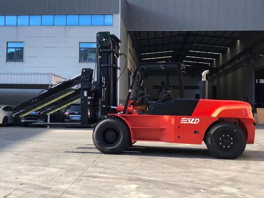 Forklift Angkat Berat 12 Ton Dengan Aksesori Khusus Fork Clamp Positioner Holder