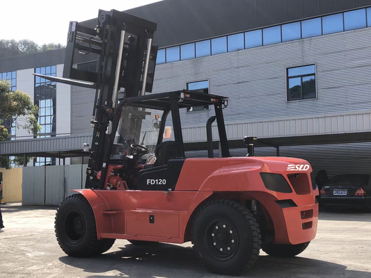 SLD 12 Ton Forklift Dengan Overhead Guard Cummins Mesin Transmisi Hidraulik