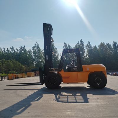 Forklift Kontainer Tipe Ban Pneumatik Padat Jenis Mesin Diesel Performa Kuat Mesin Penanganan Kontainer yang Dioptimalkan