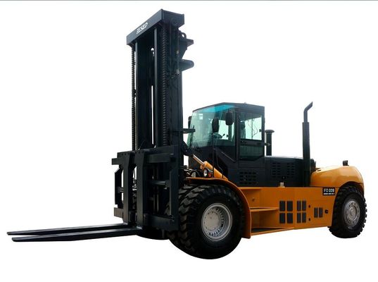 Kabin A/C tertutup Diesel Heavy Lift Forklift untuk penanganan bahan berat