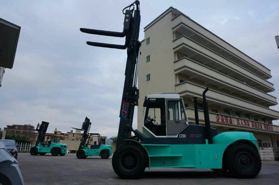 High Rise 20 ton 44k Counterbalance Fork Truck Dengan Kabin A C
