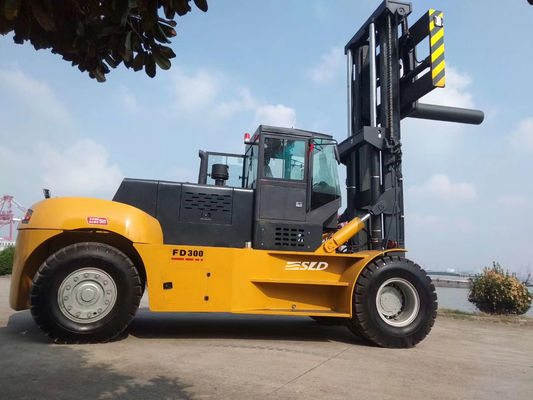 FD300 30 Ton Angkat Berat Forklift Lift Truck Dengan Roll Prong