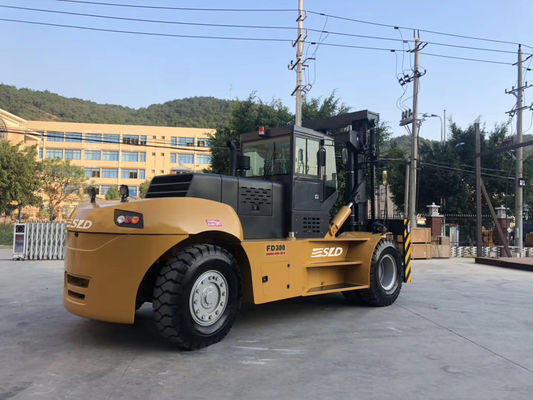 FD300 30 Ton Angkat Berat Forklift Lift Truck Dengan Roll Prong