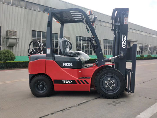 Mesin Forklift LPG Bensin Bahan Bakar Ganda 3000mm 6k 3t
