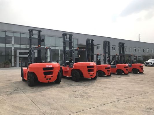 FD70 6m 7 Ton Truk Forklift Diesel Dengan Triplex Gratis Penuh