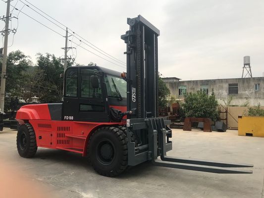 Container Lift Diesel Mengoperasikan Forklift Angkat Berat 16 Ton Untuk Truk