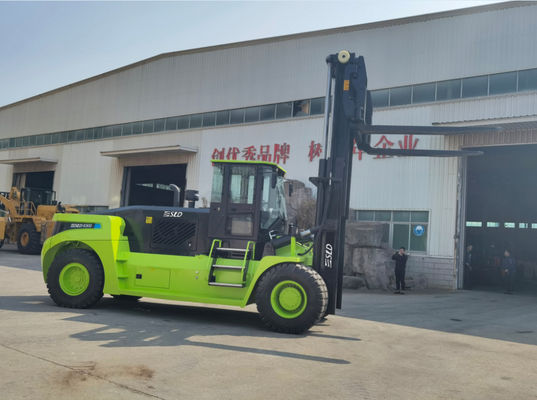 Mesin Cummins 30T Penanganan Kontainer Forklift Dengan Hidrolik Fork Positioner