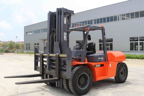 Heavy Duty Driving Axle Diesel Forklift Truck Nilai Beban 10 Ton