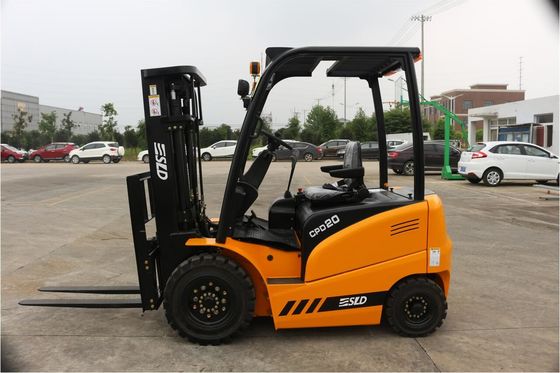Forklift Listrik Mini Industri 2000kgs Beban Dengan Ban Pneumatik
