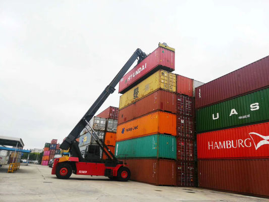 Cummins Engine 45 Ton Container Reach Stacker Untuk Pelabuhan Pengiriman