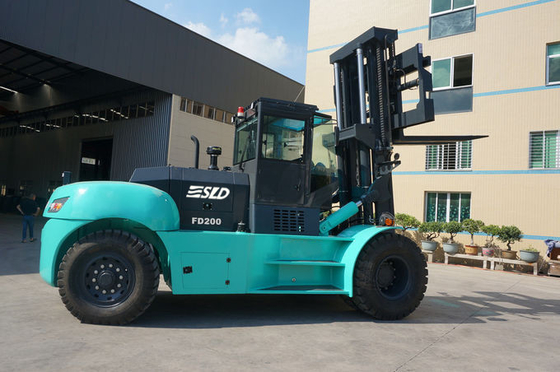 20 Ton 25 Ton Box Type Mast Heavy Lift Forklift Untuk Halaman Logistik