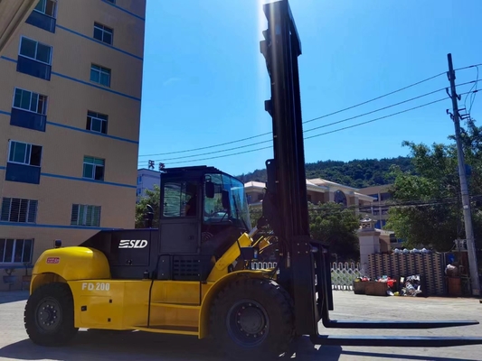 20 Ton Diesel Forklift FD200 Nilai Beban 20000kgs Tinggi Tiang Pengangkatan Tinggi 8000mm